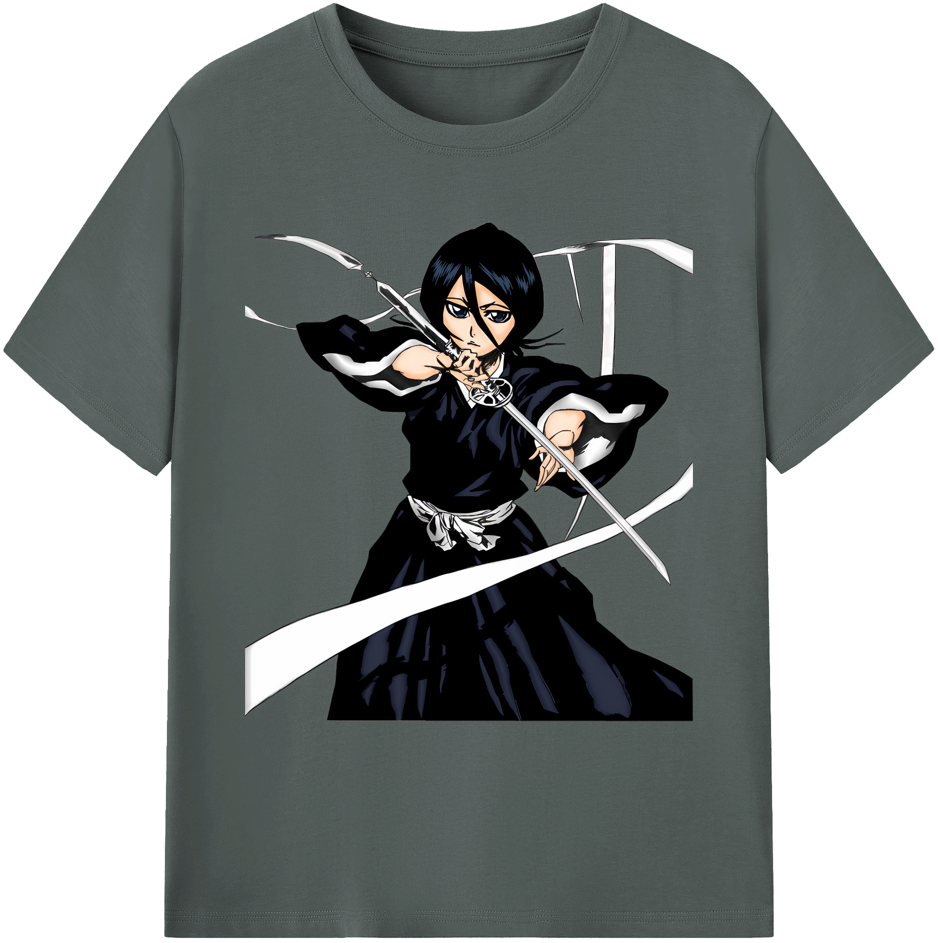 （画像用） ブリーチ 朽木ルキア BLEACH Kuchiki Rukia 綿100％ メンズ半袖Tシャツ｜肌触りやわらか＆通気性